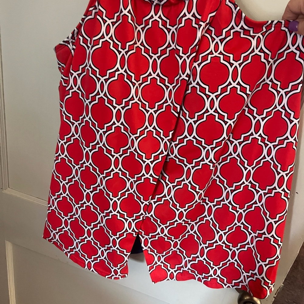 Crown & Ivy Red and Blue Swim top